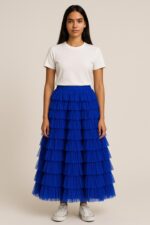 Long Ruffled Skirt – One Size (Hardly Worn) - Image 4