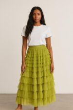 Long Ruffled Skirt – One Size (Hardly Worn)