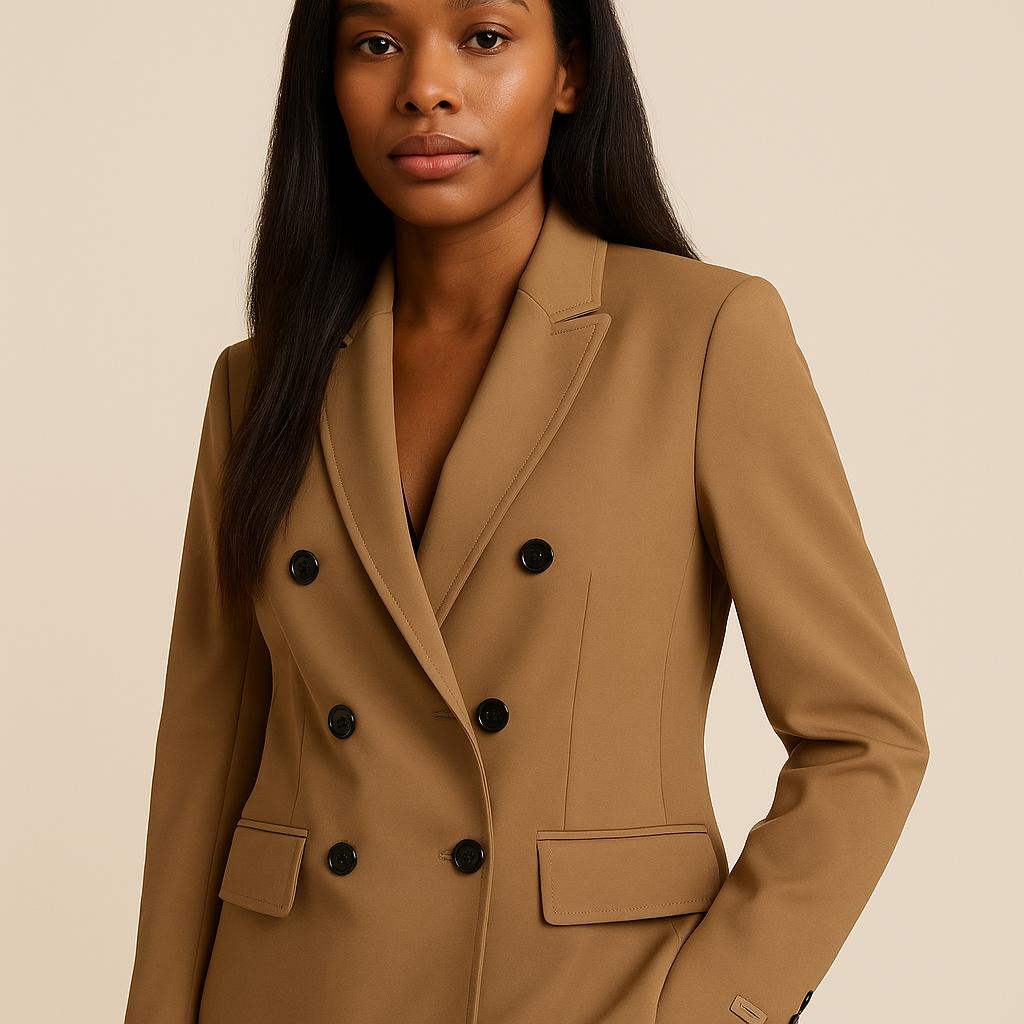 WhatsApp Image 2025-12-05 at 5.49.39 PM Tommy Hilfiger Women’s Suit – Beige (Size L, Never Worn) - Image 1